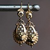 Alloy Imitation Pearl Oval Dangle Earrings FS-WG8B302-01-1