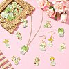 30Pcs 5 Styles Alloy Enamel Pendants ENAM-CJ0007-10-6