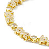 Brass Micro Pave Cubic Zirconia Chain Bracelets BJEW-P288-08G-2