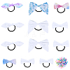 12Pcs 4 Styles Bowknot Cotton Elastic Hair Ties OHAR-SP0001-09-1