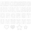 BENECREAT 5 Style Transparent Acrylic Rhinestone Template DIY-BC0012-87-1