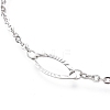 304 Stainless Steel Cable Chain Anklets AJEW-M026-11P-2