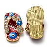 Brass Clear Cubic Zirconia Pendants KK-B028-10G-A-2