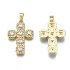 Brass Micro Pave Cubic Zirconia Pendants ZIRC-N039-157A-NF-2