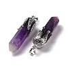 Natural Amethyst Big Pointed Pendants G-E059-03AS-04-3