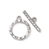 Non-Tarnish 304 Stainless Steel Ring Toggle Clasps X1-STAS-A092-09B-P-1