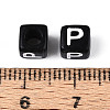 Initial Acrylic Horizontal Hole Beads OACR-ZX006-35P-3