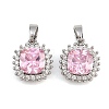 Brass Micro Pave Cubic Zirconia Charms CU-CBAA6E8-06P-02-1