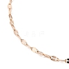 Ion Plating(IP) 304 Stainless Steel Dapped Chain Necklace for Men Women NJEW-E076-02RG-2