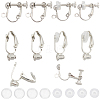 32Pcs 2 Style Brass Clip-on Earring Converters Findings DIY-SC0024-17-1