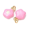 Brass Enamel Pendants KK-CJC21A4-01G-02-RS-3
