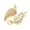 Brass Micro Pave Clear Cubic Zirconia Pendants CU-CBA2907-08G-2