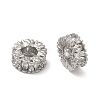 Brass Clear Cubic Zirconia Beads KK-D228-20P-1