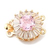 Brass Micro Pave Clear Cubic Zirconia Box Clasps LS-KK-E052-01A-G02-1