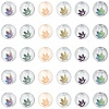 60Pcs 6 Colors Autumn Theme Electroplate Transparent Glass Beads EGLA-YW0005-68-2
