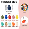 100Pcs 10 Colors Opaque Acrylic Charms MACR-TA0001-86-4
