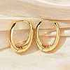 Oval Brass Hoop Earrings EJEW-Z086-08G-2