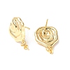 Brass Stud Earring Findings KK-B063-10G-2