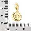 Brass Pave Clear Cubic Zirconia European Dangle Charms KK-A296-06A-G-3