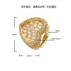 Brass Micro Pave Clear Cubic Zirconia Finger Rings for Women FS-WG571C7-01-1