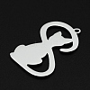 Non-Tarnish 201 Stainless Steel Pendants STAS-R111-JA681-2