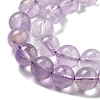 Natural Lavender Amethyst Round Bead Strands G-L411-12-8mm-3