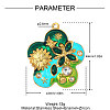 304 Stainless Steel Enamel Pendants STAS-OY014-37G-02-2