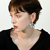 100Pcs 2 Colors Brass with Rhinestone Spacer Beads KK-BBC0015-99-5