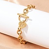 Golden 304 Stainless Steel Charm Bracelets NJEW-K284-01G-M-3