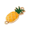 Fruit Theme Alloy Enamel Connector Charms AL-CBA95F4-01KCG-08-2