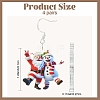 Acrylic Santa Claus Dangle Earrings EJEW-YWC0001-01-2