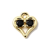 Brass Micro Pave Cubic Zirconia Pendants KK-L258-11G-04-1