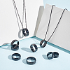 Unicraftale 16Pcs 8 Size Titanium Steel Simple Plain Band Rings Set for Women RJEW-UN0002-58-3