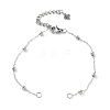 304 Stainless Steel Round Ball Cable Chain Bracelet Making AJEW-JB01331-02-2