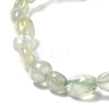 Natural Prehnite Beaded Stretch Bracelets BJEW-F414-02A-08-3