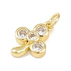 Brass Micro Pave Cubic Zirconia Charms LS-KK-H525-02B-G-2