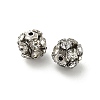 7mm Brass Crystal Rhinestone Beads KK-S519-01B-P-2