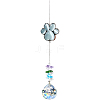 Glass Round Hanging Suncatcher AJEW-WH20130-15-1
