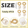4Pcs Natural Cultured Freshwater Pearl Pendant PALLOY-TAC0179-4