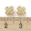 Brass with Clear Cubic Zirconia Charms KK-Q820-21G-3