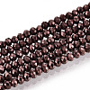 Electroplate Glass Beads Strands X-EGLA-F149-FP-08-1