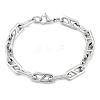 304 Stainless Steel Oval Link  Chain Bracelets for Women Men BJEW-F488-49B-P-4