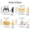 32Pcs 4 Styles Cartoon Resin Pendants RESI-CJ0003-38-2