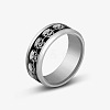 Stainless Steel Skull Finger Rings SKUL-PW0002-025D-01P-1