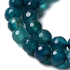 Dyed & Heated Natural Agate Beads Strands G-P539-D01-08-4