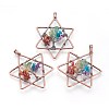 Natural & Synthetic Mixed Gemstone Chakra Big Pendants G-I212-02B-1
