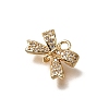 Brass Micro Pave Cubic Zirconia Bowknot Connector Charms X-KK-B152-09A-G-2
