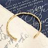 Ion Plating(IP) 304 Stainless Steel Cuff Bangles X-BJEW-H323-01G-4