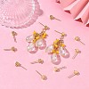 SHEGRACE Brass Cube Stud Earring Findings XGR0106G-121G-5