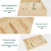 Rectangle MDF Covered with Linen Necklace Display Trays NDIS-WH0001-15-4